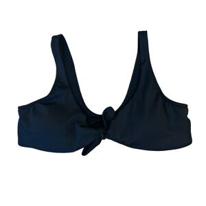 Black Ribbed Bikini Top Hollister XL